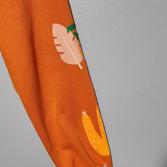 MTV Cactus Print Hoodie Unisex Small Orange Retro Graphic Pullover - Picture 6 of 13